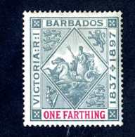 6409x)  Barbados 1897  ~ SG # 116  Mint*~ Offers Welcome! - Barbados (...-1966)