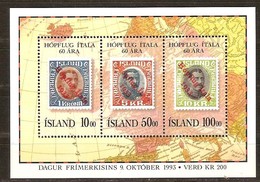 Ijsland Islande 1993 Yvertn° Bloc 14 *** MNH Cote 9 Euro Journée Du Timbre - Blokken & Velletjes