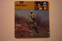 Transports - Sports Moto - Carte Fiche Moto ( Pilote Moto - Everts Harry - Né En 1952 - Sport Moto