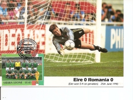 Coupe Du Monde En Italie -1990 ( Carte Commémorative De Sierra Léone à Voir) - 1990 – Italien