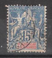Madagascar, 1896, Type Groupe, Yvert N° 33, 15 C Bleu , TB, Cote 1,70 Euros - Oblitérés
