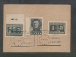 POLAND PC 1946 BELWEDERE PALACE 3ZL GREEN IX.46 VERT DATE SLOGAN P13 USED 1ST GDANSK INT´L TRADE FAIR CANCEL GDANSK 2 - Briefe U. Dokumente