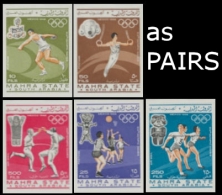 MAHRA STATE 1967. Olympics Mexico City IMPERF.PAIRS:5     [non Dentelé,Geschnitten,no Dentado,non Dentellato,ogetande] - Andere & Zonder Classificatie