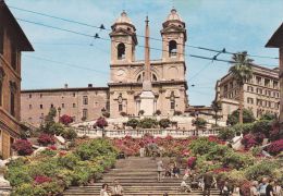 Cp , ITALIE , ROMA , Trinita Dei Monti - Eglises