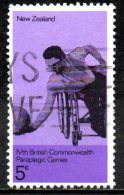 NEW ZEALAND 1974 10th British Commonwealth Games, Christchurch. - 5c Ball Player 4th Paraplegic Games FU - Usados