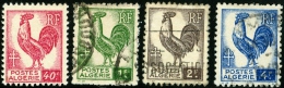 ALGERIA, COLONIA FRANCESE, FRENCH COLONY, 1944, FRANCOBOLLI NUOVI (MLH*) E USATI, 174,177,181,184 - Unused Stamps