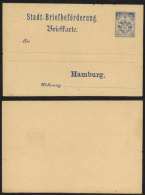 ALLEMAGNE - HAMBOURG - HAMBURG / 1887 ENTIER DE LA POSTE PRIVEE  / 2 IMAGES (ref 5173) - Postes Privées & Locales