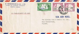 5404. Carta Aerea KINGSTON (Jamaica) 1949. Trasatlantic Air Mail - Jamaïque (...-1961)