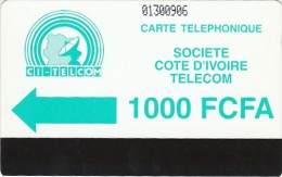 Ivory Coast, IVC-09, Third Definitive Issue - Green Logo - Notched, 2 Scans. - Ivory Coast