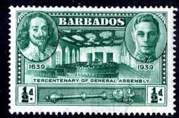 6464x)  Barbados 1939 ~ -SG # 257  Sc # 210  ( Cat.$2.10 ) Mint*~ Offers Welcome! - Barbades (...-1966)