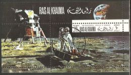 Ras Al-Khaima 1970 Mi# Block 91 A Used - Apollo 11 Lunar Research / Space - Ras Al-Khaima