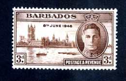 6559x)  Barbados 1946 ~ -Sc # 208 ( Cat.$ .25 )  Mnh**~ Offers Welcome! - Barbades (...-1966)