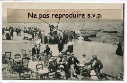 - CANET-PLAGE - ( P.-O. ), La Plage, Belle Animation, Barques, Terrasse, écrite En 1916, Edit Fau, Libraire, TBE, Scans. - Canet Plage