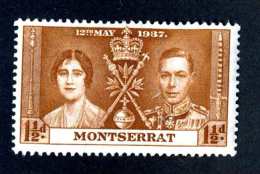 6582x)  Monserrat 1937 ~ -Sc # 90 ( Cat.$ .75 )  Mnh**~ Offers Welcome! - Montserrat