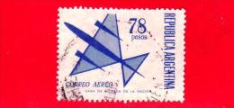 ARGENTINA - Usato -  1967 - Posta Aerea - Aereo Stilizzato - 78 P - Posta Aerea