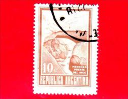 ARGENTINA - Usato -  1971 - Ponte - Mendoza - Puente Del Inca - 10 C - Used Stamps