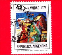 ARGENTINA - Usato -  1973 - Natale - Christmas - Noel - Navidad - Natività, Di Bruno Venier, - 1.20 - Gebraucht