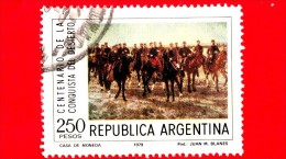 ARGENTINA - Usato -  1979 - 100 Della Conquista Di Rio Negro, Deserto -  Julio A. Roca  Di  Juan M. Blanes -  250 - Used Stamps