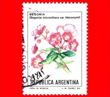 ARGENTINA - Usato -  1985 - Fiori - Flowers - Fleurs - Begonia Micranthera - 1 - Usati