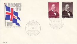 ICELAND 1968 MICHEL NO: 424-5  FDC - FDC