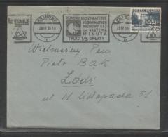 POLAND 1936 LETTER KRAKOW 2 TO LODZ SCARE METER CANCEL POST ACCEPTS - Briefe U. Dokumente