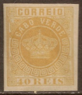 Cabo Verde – 1881 Crown Type 40 Réis Unperforated Mint Stamp - Kapverdische Inseln