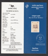 INDIA, 2000, BROCHURE WITH INFORMATION, Raj Kumar Shukla, Freedom Fighter, Birth Anniversary, Folder - Cartas & Documentos