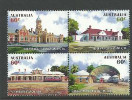 2013 Australian Railway Stations Block Of 4  Complete Mint Never Hinged Post Office Fresh - Ungebraucht