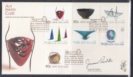 New Zealand 2002 Arts Meets Craft Limited Edition FDC - FDC