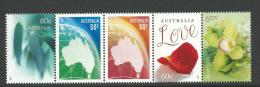 2013  Australia And Love Strip Of 5   Complete Mint Never Hinged As Purchased From The Post Office - Mint Stamps