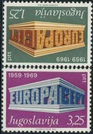 YG0102 Yugoslavia 1969 Europa Housing Pattern Symbol Chart 2v MNH - Used Stamps