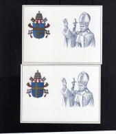 VATICANO - VATICAN - VATIKAN 1981 2 CARTOLINE POSTALI LIRE 150 E 200 PAPA GIOVANNI PAOLO II USATE USED FDC - Postal Stationeries