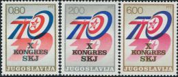 YG0167 Yugoslavia 1974 South Of Union Assembly Declared Flag 3v MNH - Ongebruikt