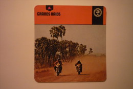 Transports - Sports Moto - Carte Fiche Moto ( Grand Raids (description Au Dos De La Carte - Sport Moto