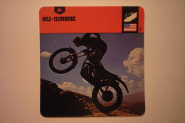 Transports - Sports Moto - Carte Fiche Moto - Hill Climbing (description Au Dos De La Carte - Motorcycle Sport