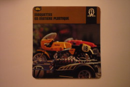 Transports - Sports Moto - Carte Fiche Moto - Maquettes En Matiere Plastique  (description Au Dos De La Carte - Motorradsport