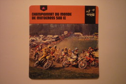 Transports - Sports Moto - Carte Fiche Moto - Championnat Du Monde De Motocross 500cc  (description Au Dos De La Carte - Sport Moto