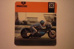 Transports - Sports Moto - Carte Fiche Moto - Dragsters (description Au Dos De La Carte - Motorcycle Sport