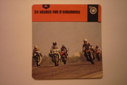 Transports - Sports Moto - Carte Fiche Moto - 24 Heures Fim D'endurence (description Au Dos De La Carte - Motociclismo