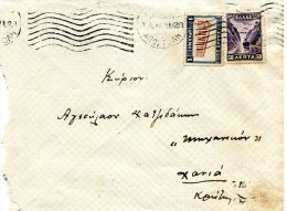 Greece- Cover Posted From Athens [canc. 1.7.1929, Arr. 2.7] To Chania-Crete - Cartas & Documentos