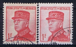 Monaco: 1938 Mi. Nr 163 + 163 A Used  176 A + B - Oblitérés