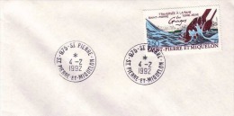 FDC SPM 546, Traversée à La Rame Jusque Terre-Neuve 02 03 08 1991. - FDC