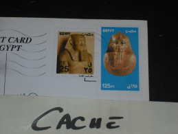 LETTRE EGYPTE EGYPT AVEC YT 1728 ET 1733 - PHARAON SESOSTRIS - MASQUE PHARAON PSOUSENNES 1er - CPM MER ROUGE MURENE - - Storia Postale