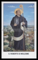 Xsa-12161 S. San ROBERTO DI MOLESME TROYES Santino Holy Card - Religión & Esoterismo