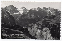 Wengen - Blick Auf Mürren, Breithorn, Tschingelhorn, Tschingelgrut, Gspaltenhorn Und Blümlisalp - Wengen