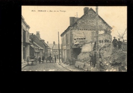 NESLE  Somme : La Rue De La Vierge  ( Après Destruction Ruine Guerre 1914 18 ) Ultra Rare Cpa ! - Nesle
