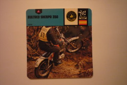 Transports - Sports Moto - Carte Fiche - Bultaco Sherpa 350 - 1978  (description Au Dos De La Carte - Motorradsport