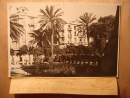 PHOTO 18X12 - ANNEES 1940 - CEREMONIE 14 JUILLET MONUMENT AUX MORTS 4° ZOUAVES TUNIS  Tirage D'époque BOSSOUTROT Tunisie - War, Military