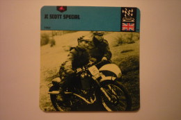 Transports - Sports Moto - Carte Fiche Moto-jc Scott Special - 1952 (description Au Dos De La Carte - Motorcycle Sport