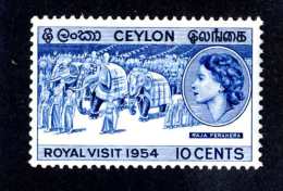 6603x)  Ceylon 1954 ~ -Sc # 318 ( Cat.$ .75 )  Mnh**~ Offers Welcome! - Barbados (...-1966)